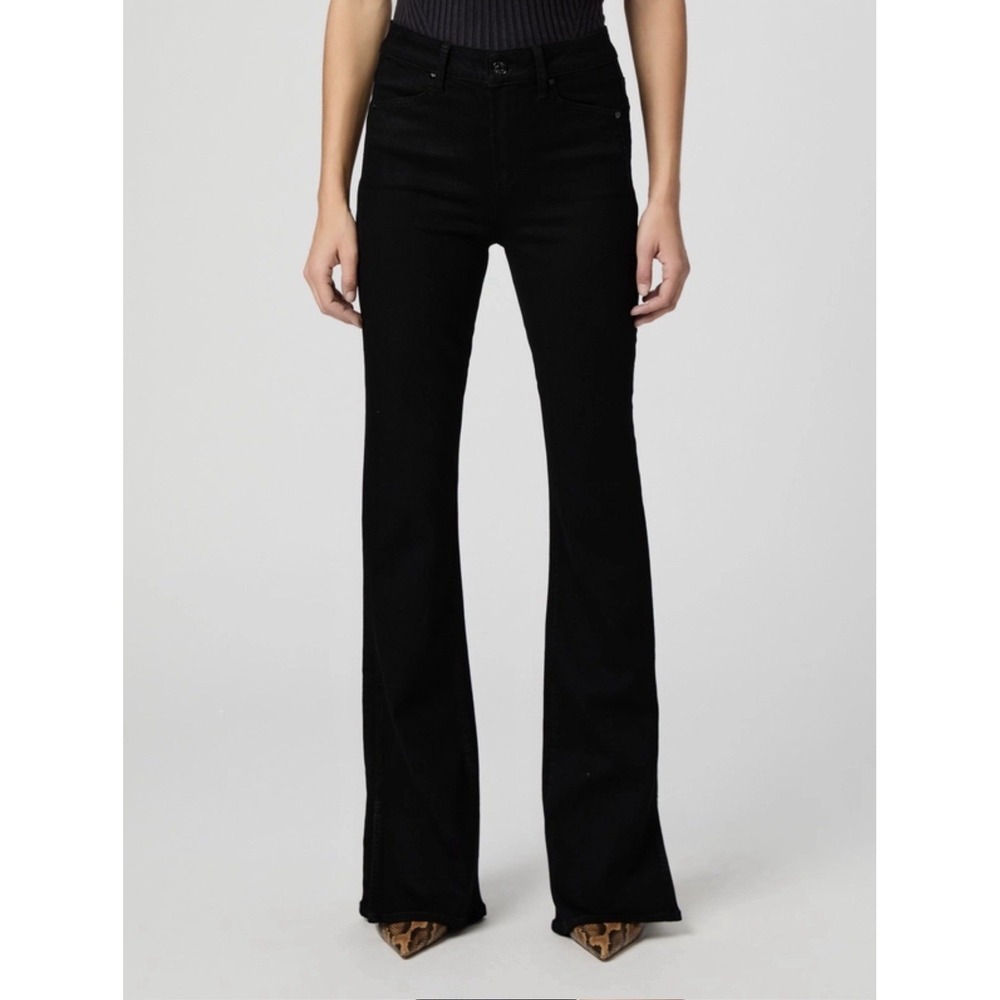 paige high rise laurel canyon jeans In Blac Size 34
